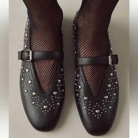 Anthropologie Shoes - Anthropologie Bibi Lou Studded Mary Jane Flats